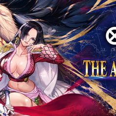 One Piece The Azure Sea’s Seven OP14-EB04 panoramic banner with Mihawk, Hancock and Crocodile