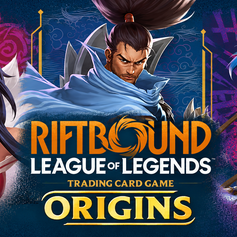 Riftbound: Origins banner featuring Ahri, Yasuo and Jinx with the Origins set logo