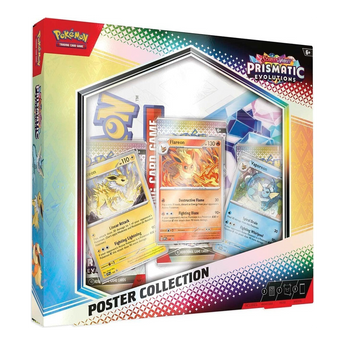Prismatic Evolutions Poster Collection, authentic English Pokémon TCG packaging