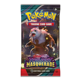 Twilight Masquerade Booster Pack, authentic English Pokémon TCG foil packaging; artwork may vary