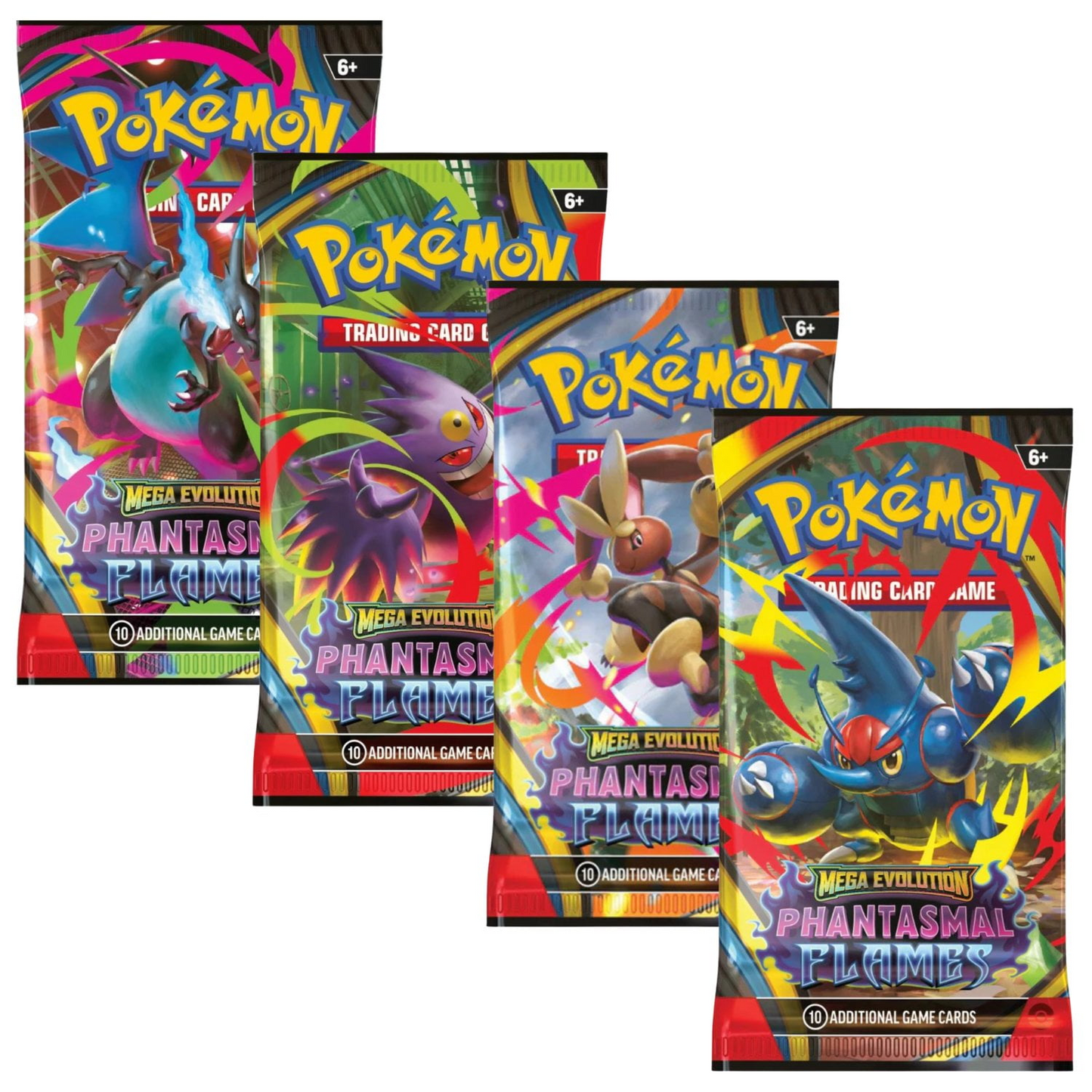 Pokémon TCG: Mega Evolution – Phantasmal Flames Booster Pack (10 Cards, ME02 Expansion)