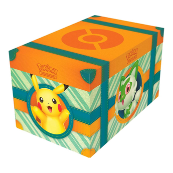 Pokémon TCG: Paldea Adventure Chest – Collector’s Tin with 6 Booster Packs & 7 Foil Promo Cards (MCAP), retail product view