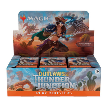 Outlaws of Thunder Junction Play Booster Box packaging view 1