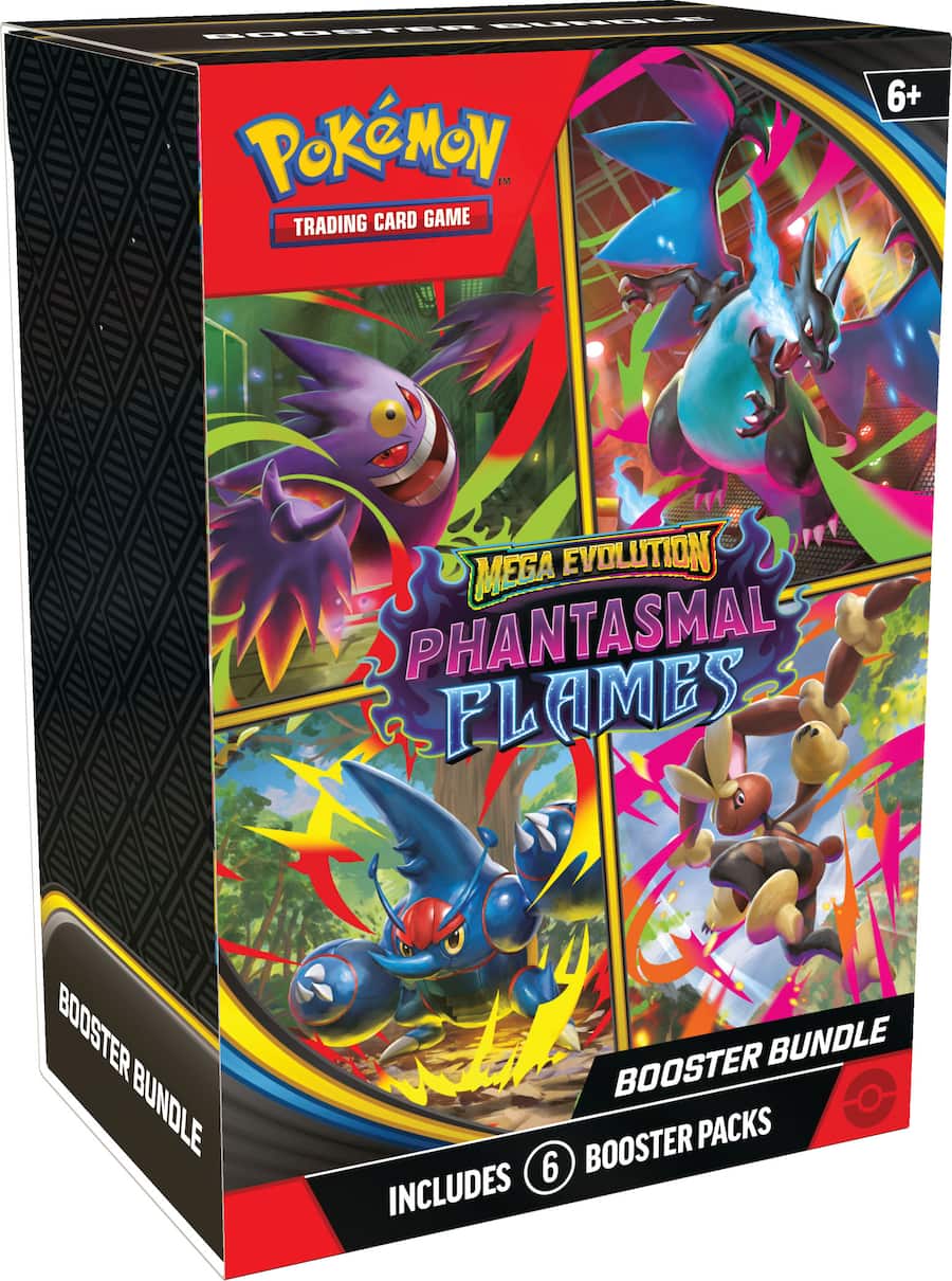 Pokémon TCG: Mega Evolution – Phantasmal Flames Booster Bundle (6 Booster Packs, ME02 Expansion, English)