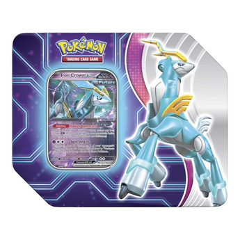 Paradox Destinies Tin (Iron Crown ex), English Pokémon TCG collector tin