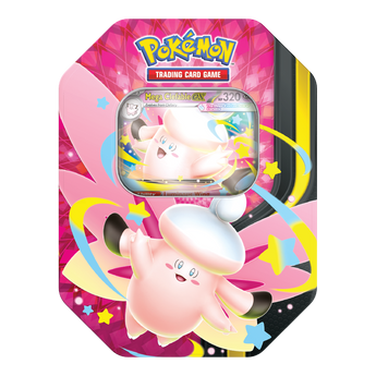 Mega Moonlit Tin featuring Mega Clefable ex, sealed English Pokémon TCG tin