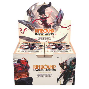 Riftbound Spiritforged Booster Box with English booster packs, official product display
