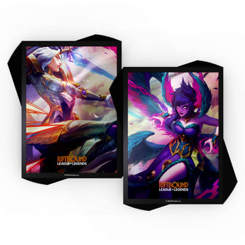 Vendetta Art Sleeves featuring Kayle and Morgana; Fifty (50) sleeves of each champion artwork