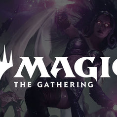 Magic: The Gathering official full-art banner featuring Liliana and the Magic logo