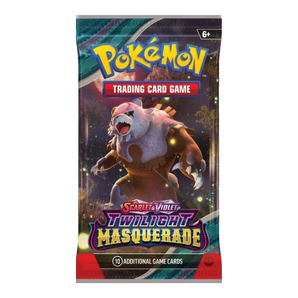 Twilight Masquerade Booster Pack, authentic English Pokémon TCG foil packaging; artwork may vary