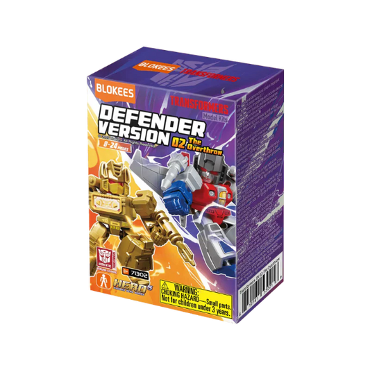 Blokees Transformers Defender Version 02: The Overthrow – Mystery Box (1 of 12 Random Figures, Limited Edition Die-Cast Model Kit)