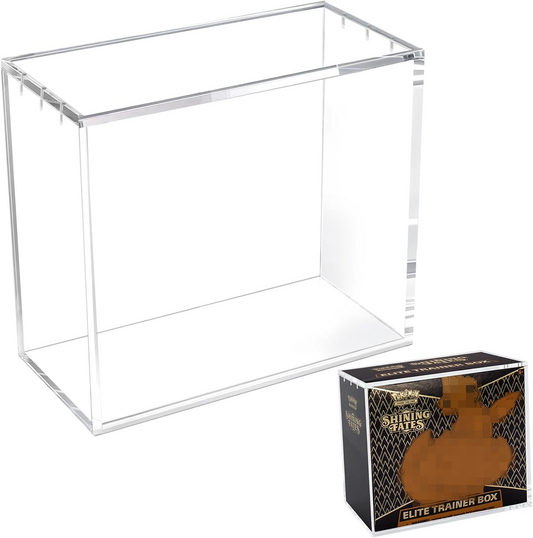 Acrylic Elite Trainer Box Protector Case – Magnetic Closure Display Case for Pokémon ETB (Clear)