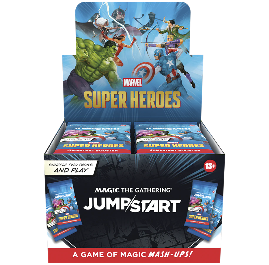 Magic: The Gathering | Marvel Super Heroes Jumpstart Booster Display (24 Packs, 20 Cards Each, English Version)