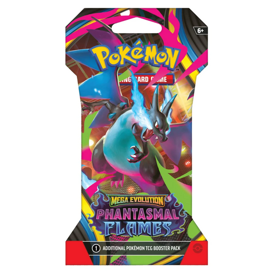 Pokémon TCG: Mega Evolution – Phantasmal Flames Sleeved Booster Pack (10 Cards, ME02 Expansion)