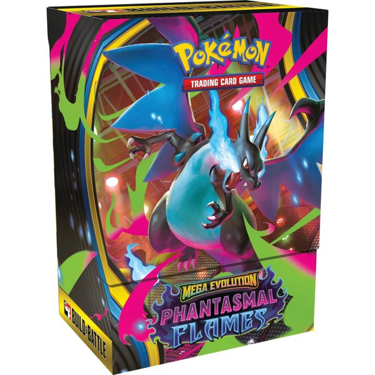 Pokémon TCG: Mega Evolution – Phantasmal Flames Build & Battle Box (4 Booster Packs, ME02 Expansion)