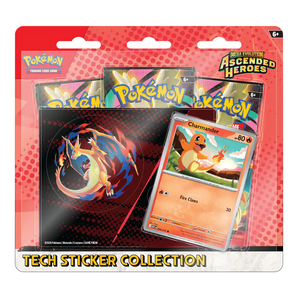 Pokémon TCG: Mega Evolution – Ascended Heroes Tech Sticker Collection (Charmander or Gastly Promo + 3 Packs) — gallery view 1