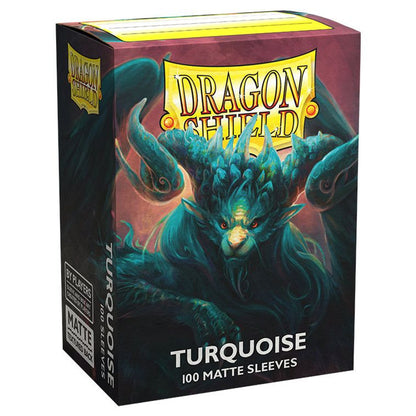 Dragon Shield Standard Size Matte Card Sleeves – Turquoise (100 Count, Smooth & Tough Premium TCG Protection)