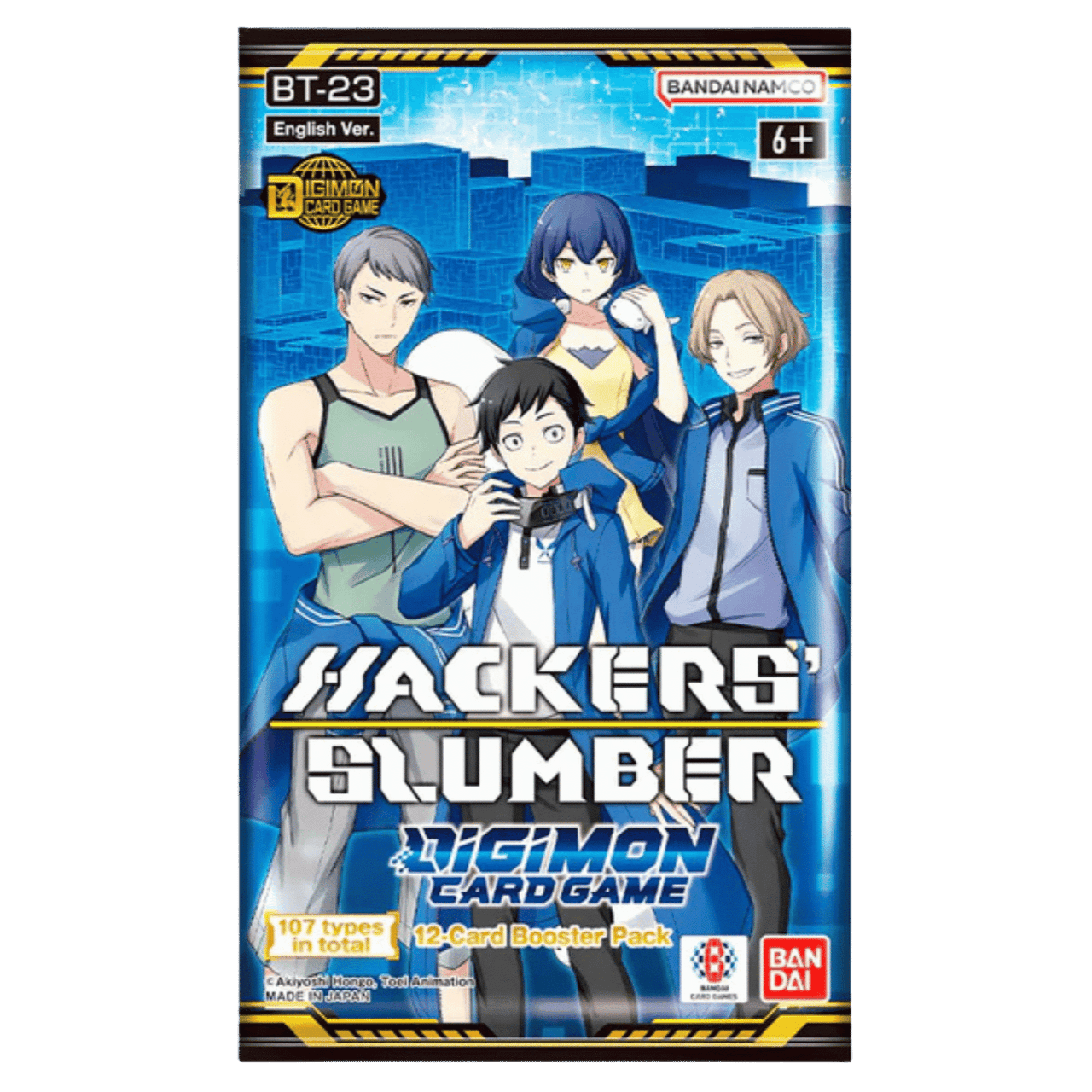 Digimon Card Game: Hackers’ Slumber Booster Box (BT-23, 24 Packs, 12 Cards Each, English Version)