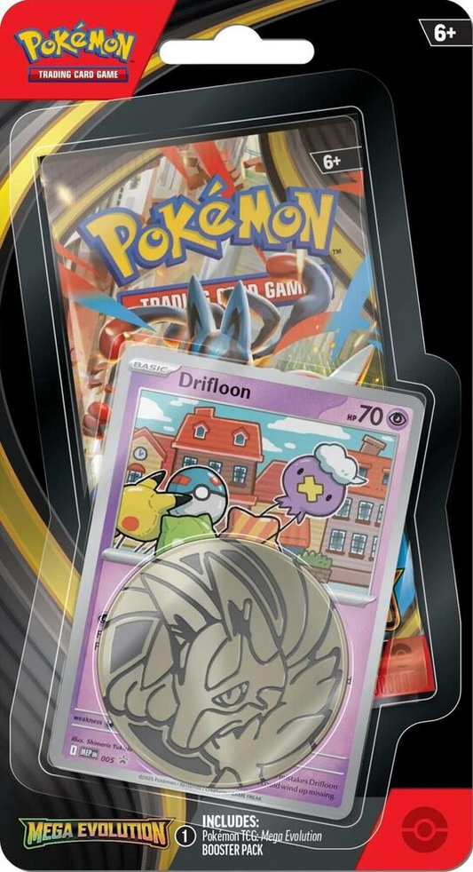 Pokémon TCG: Mega Evolution Single Pack Blister (Drifloon or Drifbloom Promo, ME01 Mega Evolution Expansion)