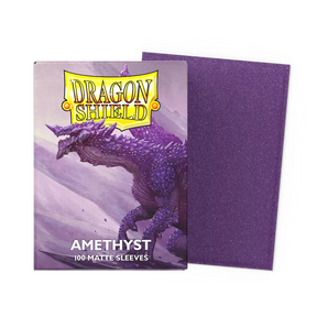 Dragon Shield Amethyst Matte Sleeves – 100 Count (Standard Size Sparkle Premium TCG Protection)