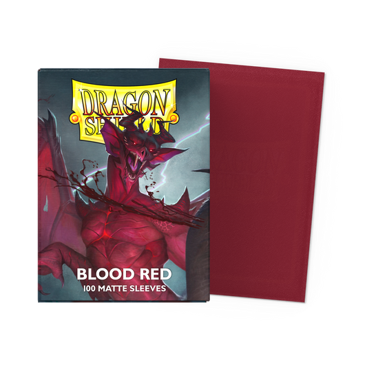 Dragon Shield Standard Size Matte Card Sleeves – Blood Red (100 Count, Smooth & Tough Premium TCG Protection)