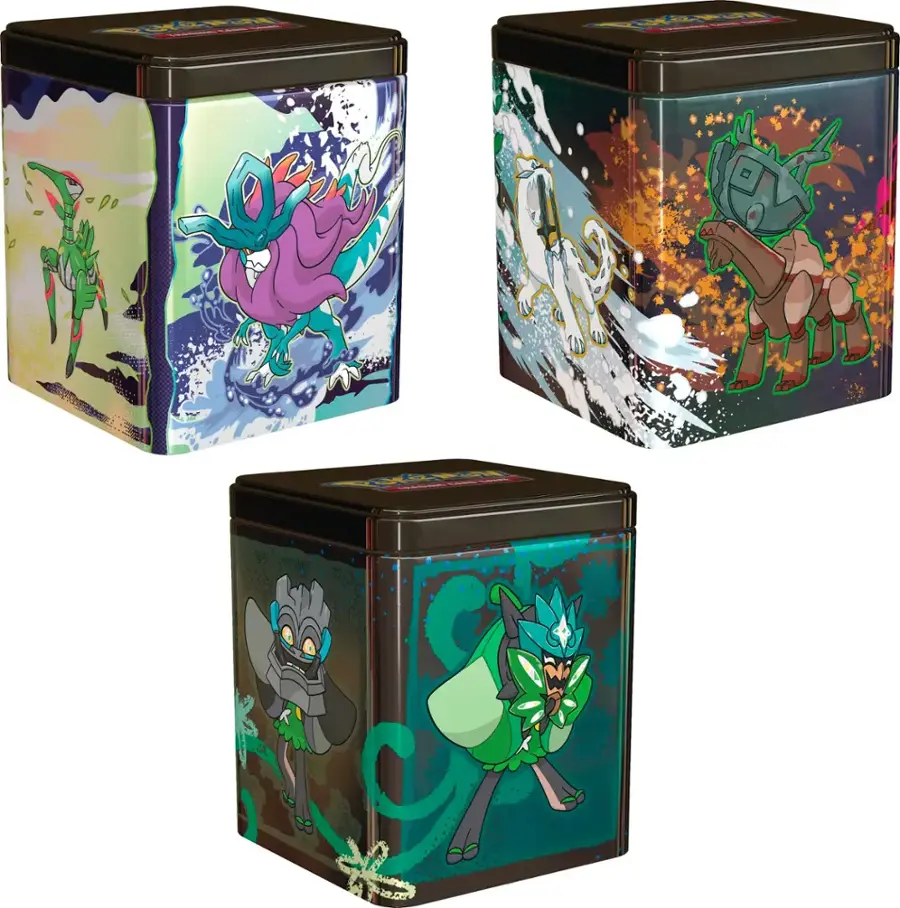 Pokemon Stack Pin 2025 Pokémon Stacking Tin – 3 Booster Packs - Various Styles – Apollo's ...